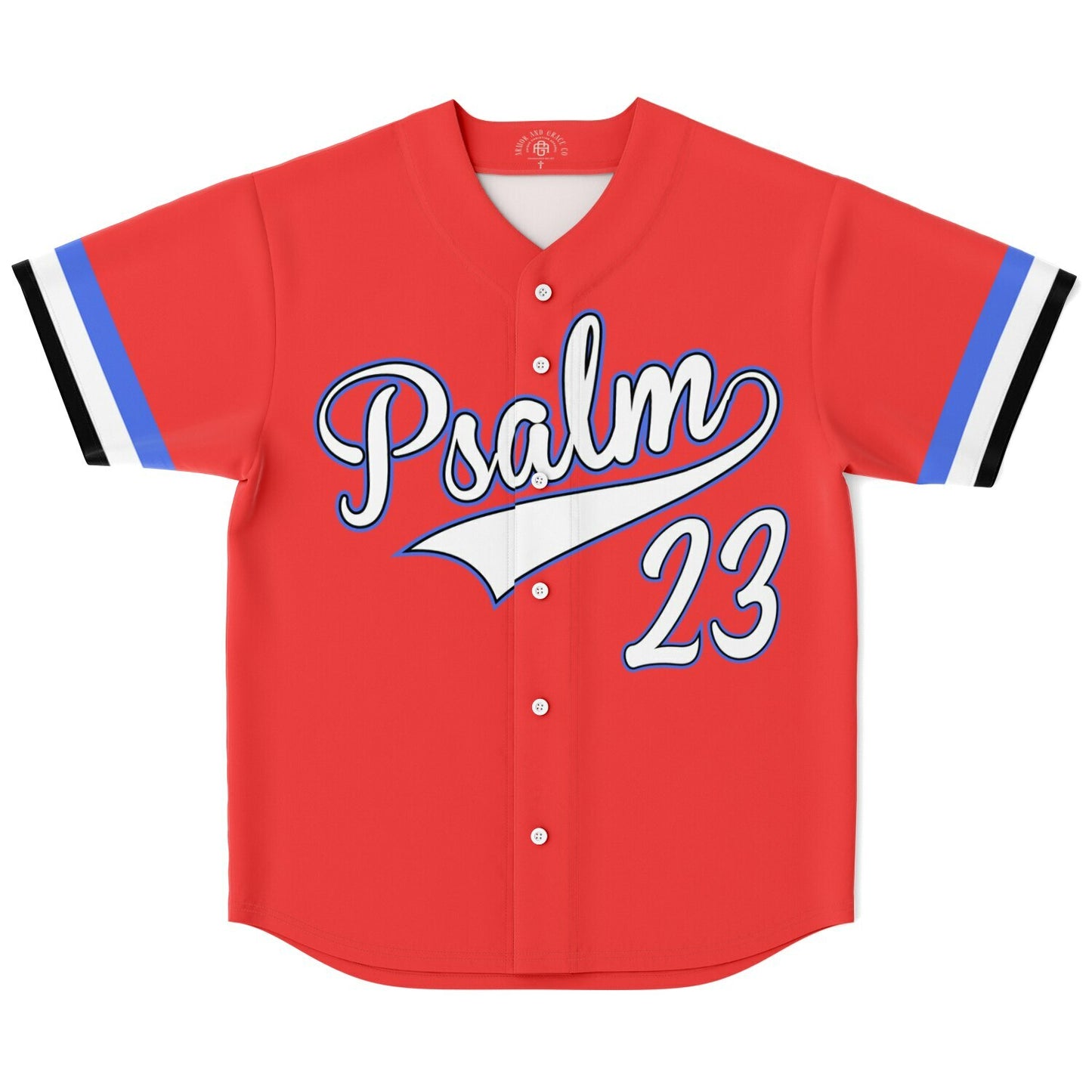 Psalm 23 Christian Jersey Red