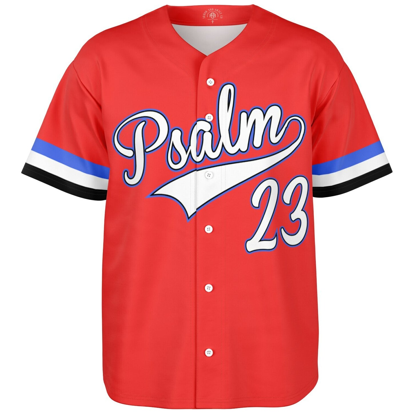 Psalm 23 Christian Jersey Red